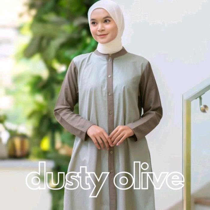 DARA TUNIK - Bahan KATUN JEPANG ORIGINAL salur MIX POLO LINEN polos