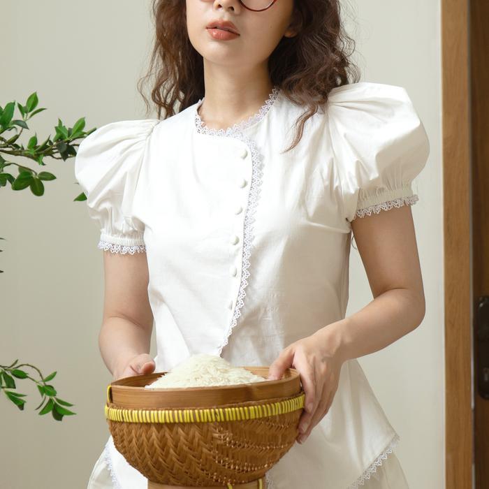 Rice Blouse - OWNION Lebaran Collection | Atasan Katun Wanita | Blouse Renda Wanita