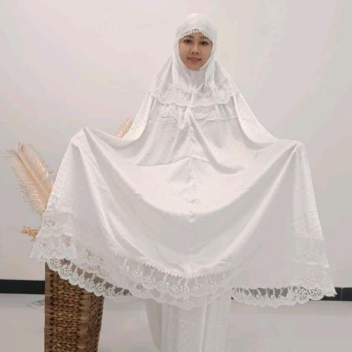 MUKENA.ID SOLO MUKENA BUTTER SILK MODEL POLKADOT