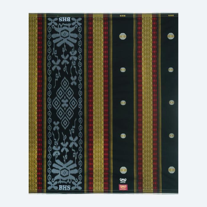 TERPERCAYA Sarung BHS Excellent Gold Motif E52 SGA Hitam Kuning
