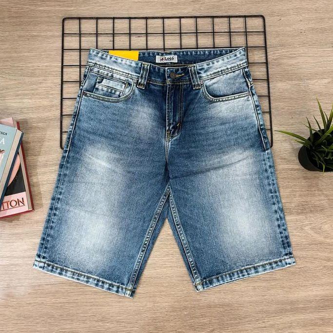 CDP247E Celana pendek jeans denim pria LOIS original murah terbaru. 3second emba cardinal