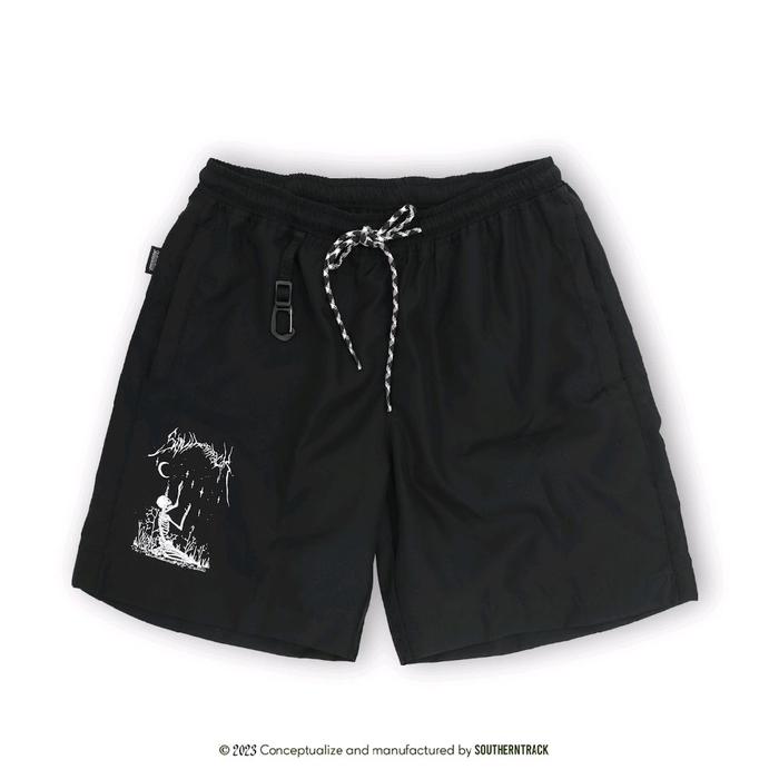 CELANA PENDEK BOXER | BOARDSHORT | KUBIK REBEL SKULL MOON