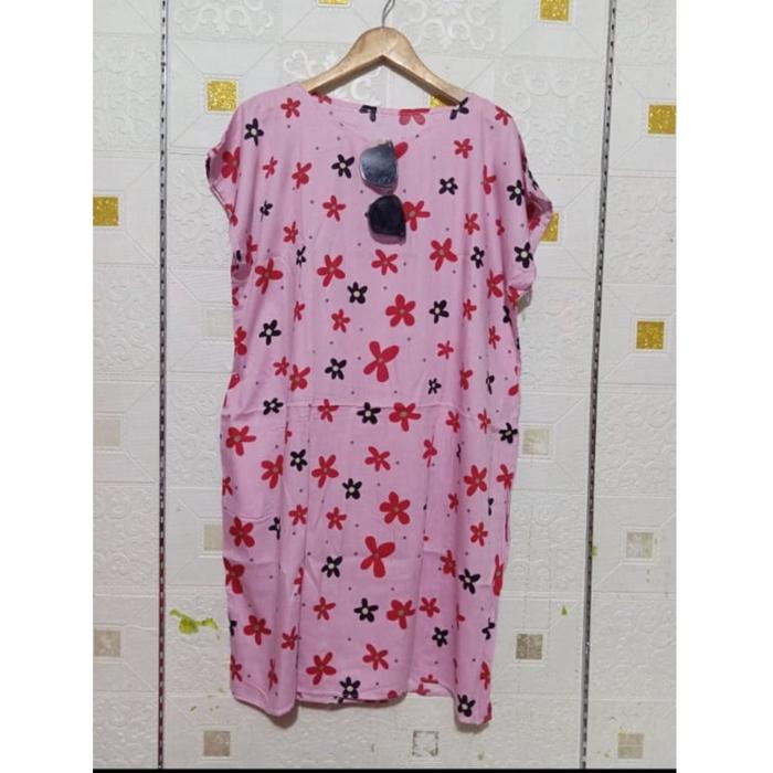 Midi Dress Cap Terbaru Model Cantik Motif Irish - Bisa Cod - Daster Terbaru