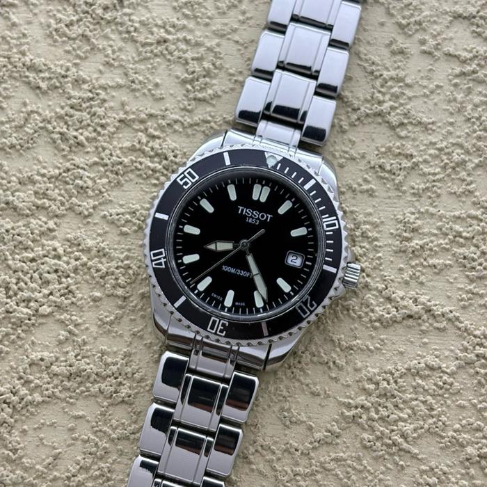 Jam tangan Tissot 1853 Black Divers Watches Second Preloved