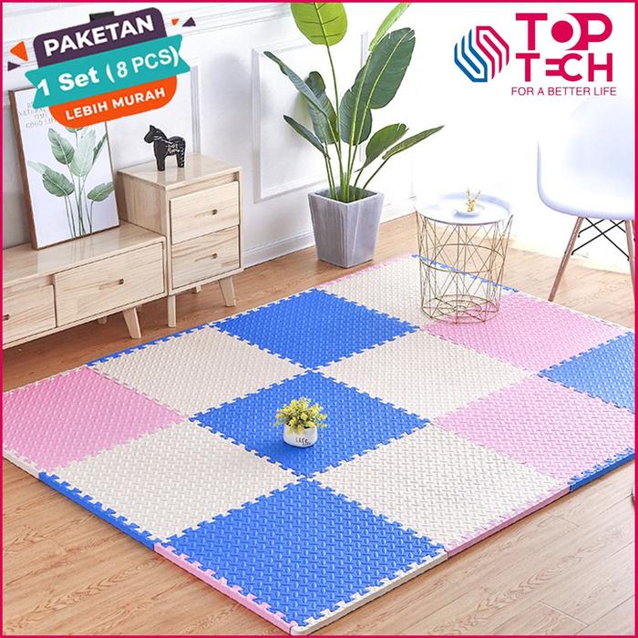 (Paket 8pcs) Matras Evamat Matras Puzzle Karpet Puzzle Matras Alas Lantai Evamat 30x30cm Lembut