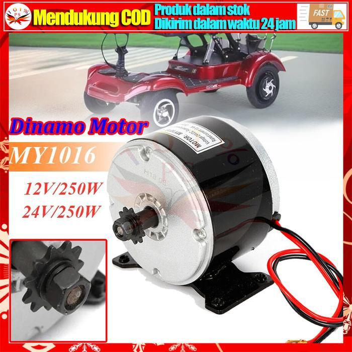 Dinamo Motor For Electric Bike/Sepeda Listrik MY1016 250W 12V/24V Robotik Atau Mobil Listrik Mainan 