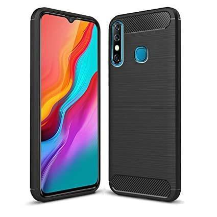 CASE SLIM FIT COMPATIBLE WITH INFINIX HOT 7 PRO CASING CARBON SILIKON FIBER MULTI SOFTCASE CASING - 