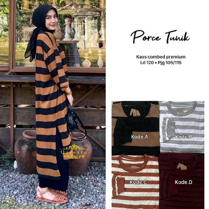 Porce tunik  salur by Qaisara