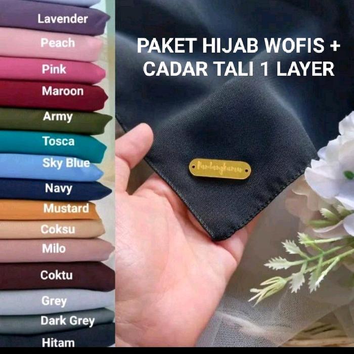 PAKET JIBAB WOLFIS SYARI + CADAR