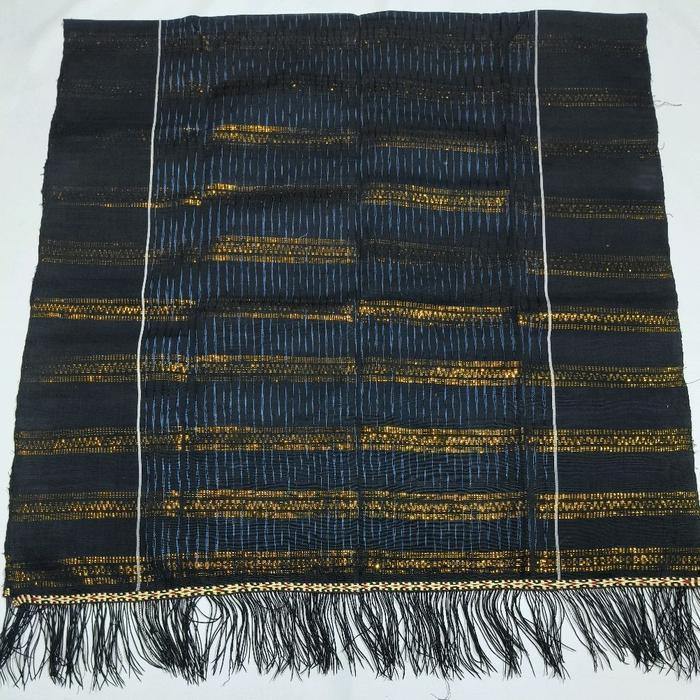 Uis Jongkit Hitam Pakaian Adat Pria Karo Pengantin Rayon Tenungan Tangan Lebar 90Cm Panjang 180Cm El