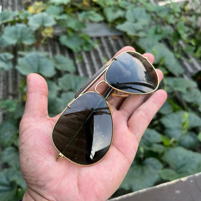 RAY BAN OUTDOORSMAN  USA LEATHERS SUNGLASSES 80’S  Rayban B&L usa  Lensa G15.  Size 58m  Bausch&lomb