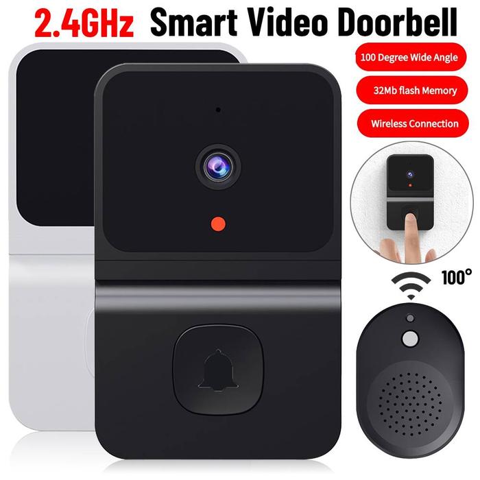 Z30 2.4GHz bel pintu rumah, kamera bel pintu penglihatan malam IR,