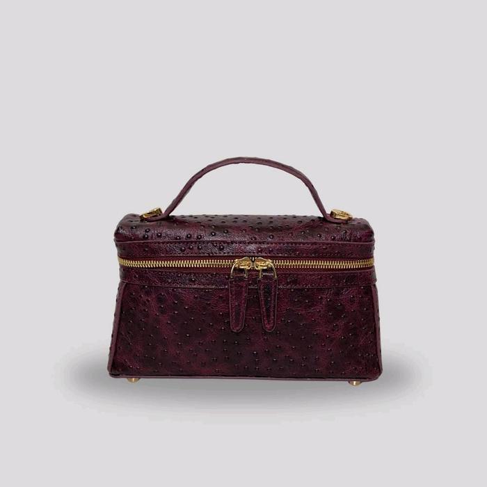 LUNA SMALL BAG - Real Leather Emboss Ostrich