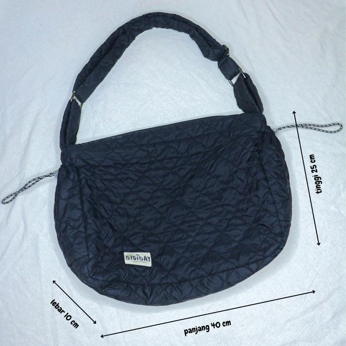 Puffy Slingbag Quilting Padding Tas Selempang Skena Unisex