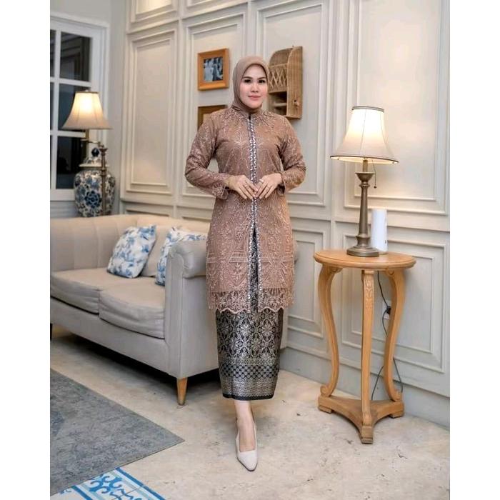 Setelan Tunik Busui  Payet Aldi Kebaya / Kebaya Pesta / Kebaya Modern / Kebaya Wisuda / Kebaya Canti