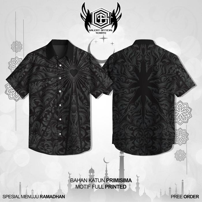 Baju Batik sh terate Pria Motif Full Printed Bahan Katun Primisima Spesial Menuju Ramadhan