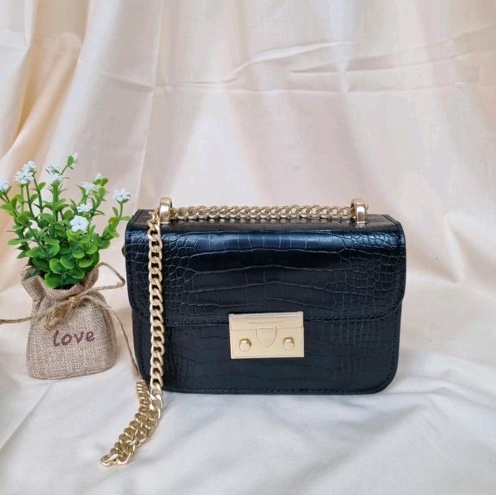 Pl Tas CK Croco Black Tas Premium Tas Selempang wanita