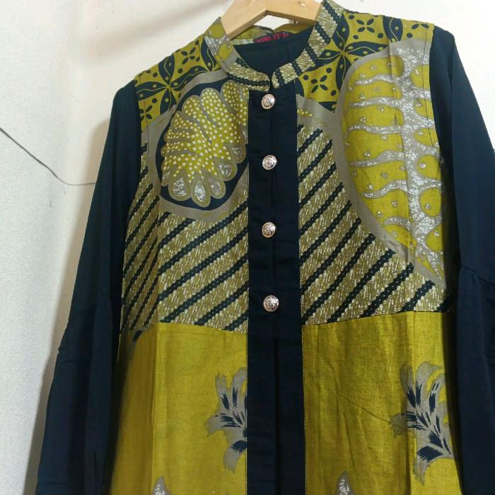 Baju Batik Wanita Warna Hijau Rompi Pisah dengan Desain Eksklusif dan Kualitas Terbaik Muslim Gamis 