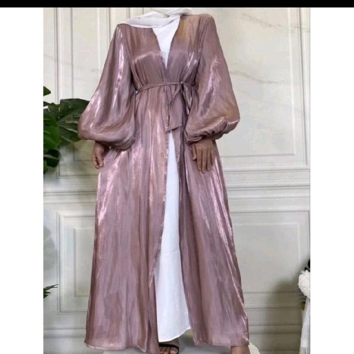 Abaya Other shimer silk/Long Cardigan mewah elegant Silk Glosssy Terbaru & Termurah Lebaran