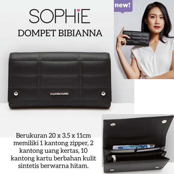 Dompet Pesta Kondangan Mewah Kartu dan Uang Warna Hitam Best Seller Sophie Martin Paris Bibianna Kat