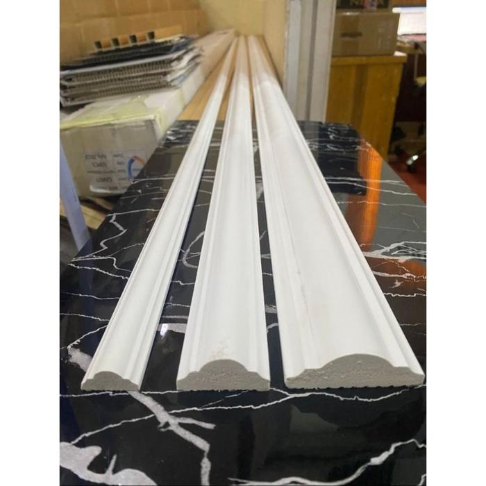 Lis Wall Moulding Wall Trim Styles PVC Padat Putih Panjang 2,90 Meter Harga Per Batang