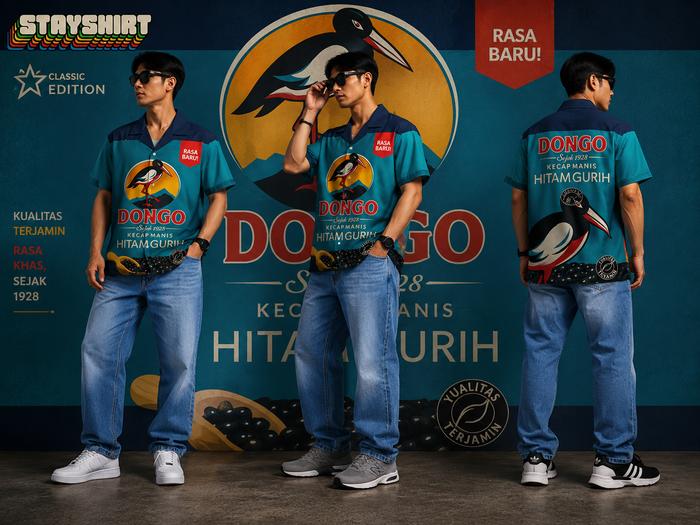 STAYSHIRT Kemeja Full Print Kecap Manis Dongo Aesthetic - Kemeja Unik Lucu dan Nyaman Unisex - STY07