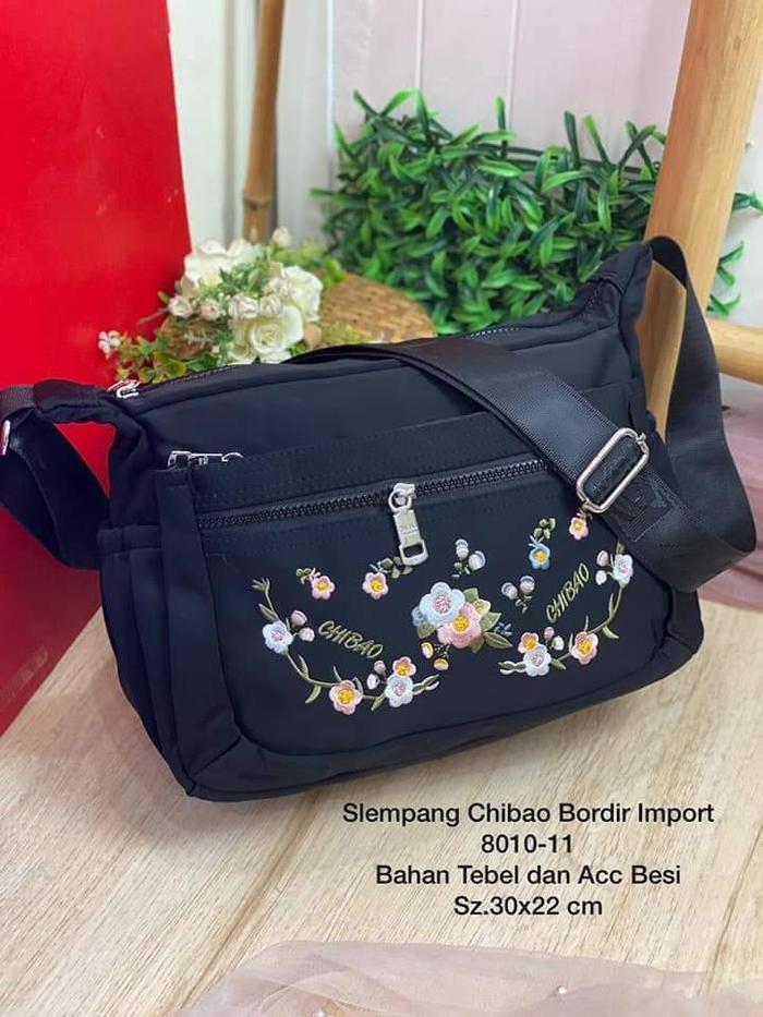 Tas chibao slempang import 8010-11 motif bunga/TAS CHIBAO BEST SELLER!