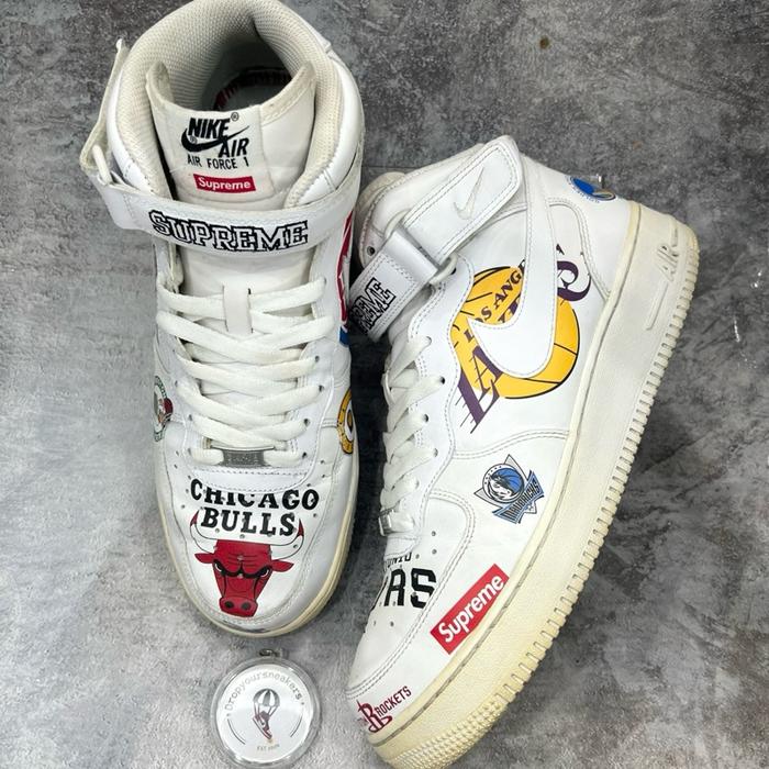 Nike Air Force 1 Mid Supreme NBA White (100% Authentic Original)
