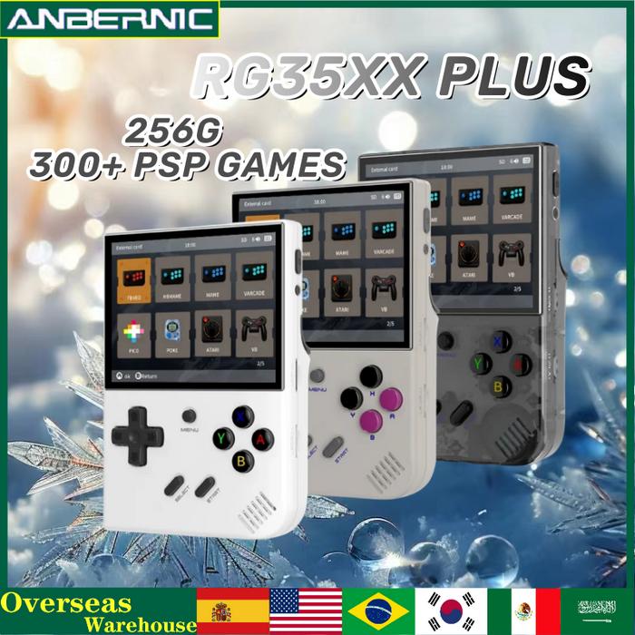 256GB ANBERNIC RG35XX Plus Retro Handheld Game Player Linux WIFI
