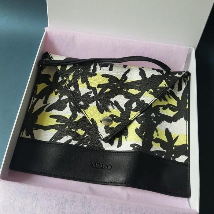KENZO PARIS clutch bag abstract VTKNZ01 Original Kenzo Paris