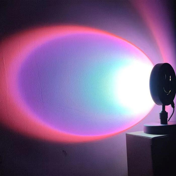 Sunset Lamp Rainbow Projector Night Light Sunset Projection Led Desk Lamp for Bedroom Atmosphere Rai