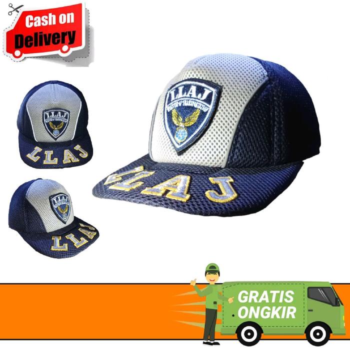 Topi LLAJ | Topi dishub LLAJ | Topi LLAJ bahan double mesh tebal | Topi LLAJ Abu