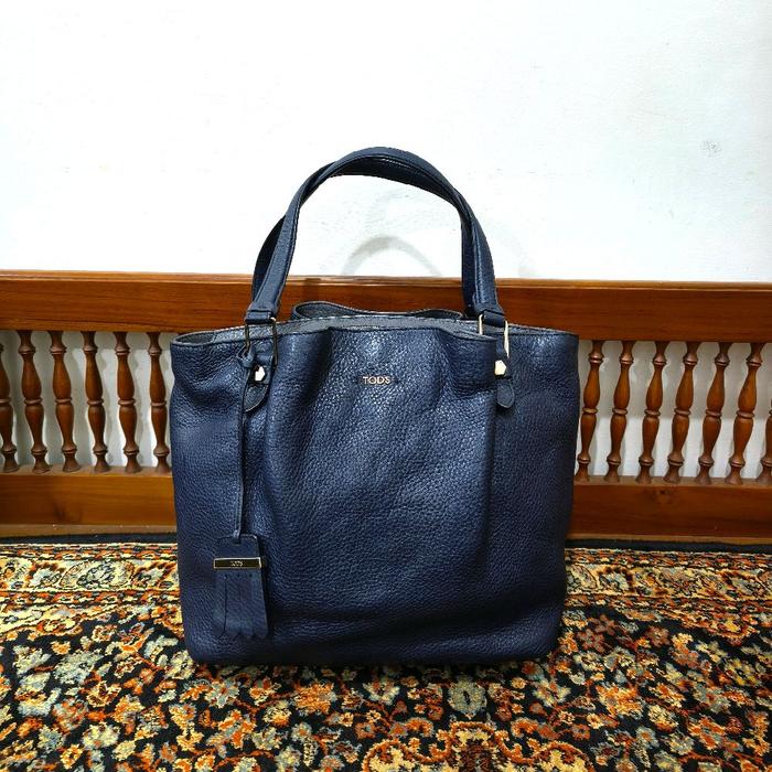 tas Tote bag tods warna biru navy