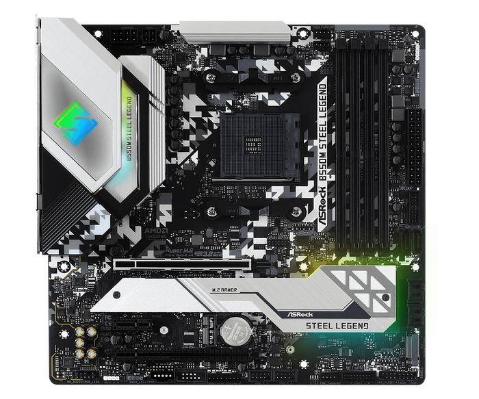 ASROCK B550M STEEL LEGEND Micro-ATX AMD B550 DDR4 M.2 USB3.2 New