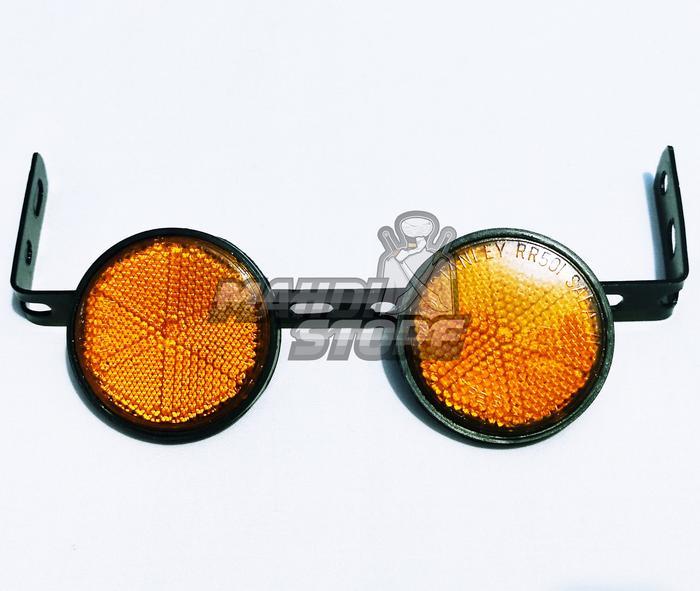 Breket Bracket Besi Reflektor Mata Kucing Kuning Bulat Merah Putih Honda C70 NMAX ADV VARIO 125 150