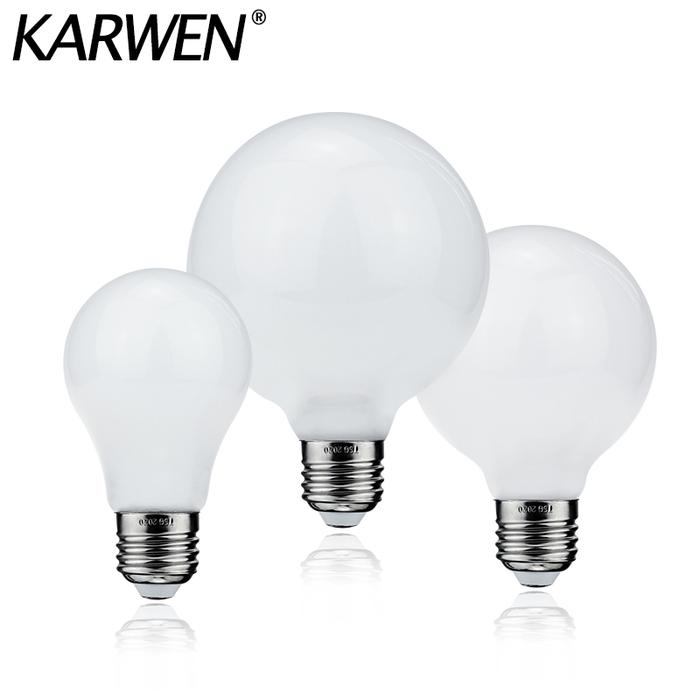 Milky Glass Bulb E27 LED Edison Light Bulb 5W A60 G80 G95 110V 220V