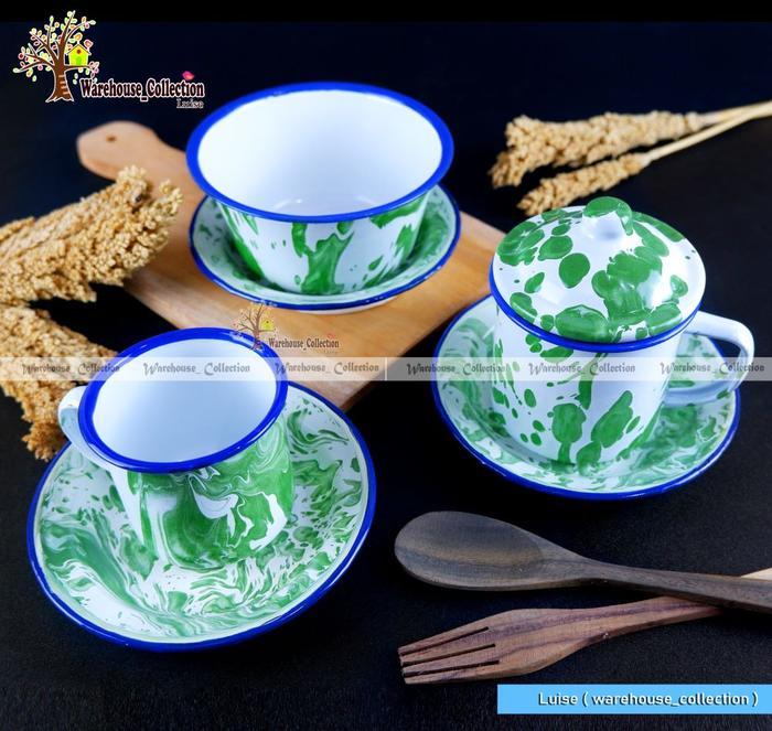 (hrg-set) PILIH VARIASI //CANGKIR SENG 7cm +LEPEK / MUG 8cm TUTUP +LEPEK/ MANGKOK SENG +LEPEK JADUL 