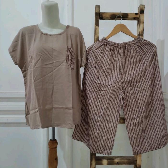 setelan babydoll celana 7/8