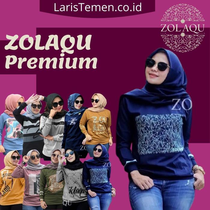 Zolaqu Kaos Atasan Baju Zolaqu Zolaku Original  Wanita Perempuan Cewek Dewasa Sablon Lengan Panjang 