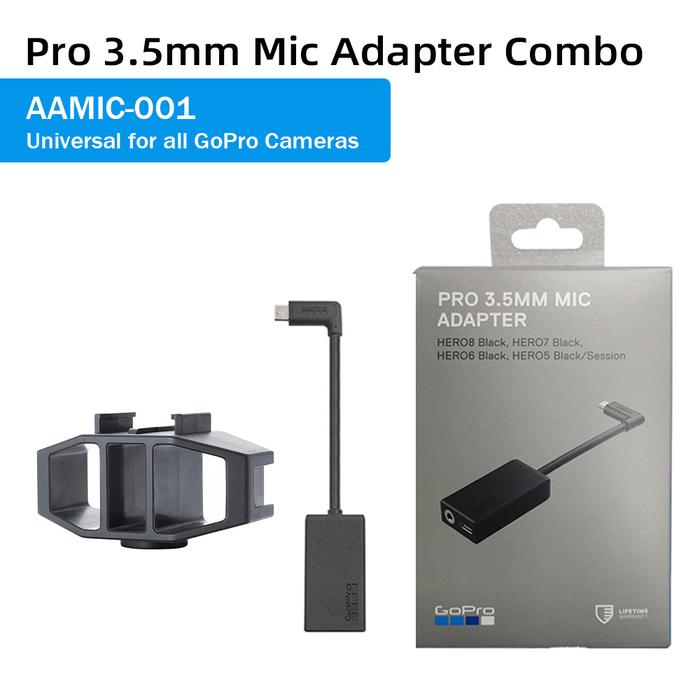 GoPro Pro 3.5mm Mic Adapter Combo for vlog fit for HERO11 HERO10