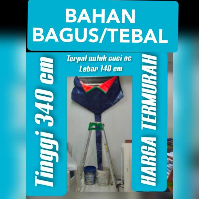 cover cuci ac / terpal plastik untuk cuci ac