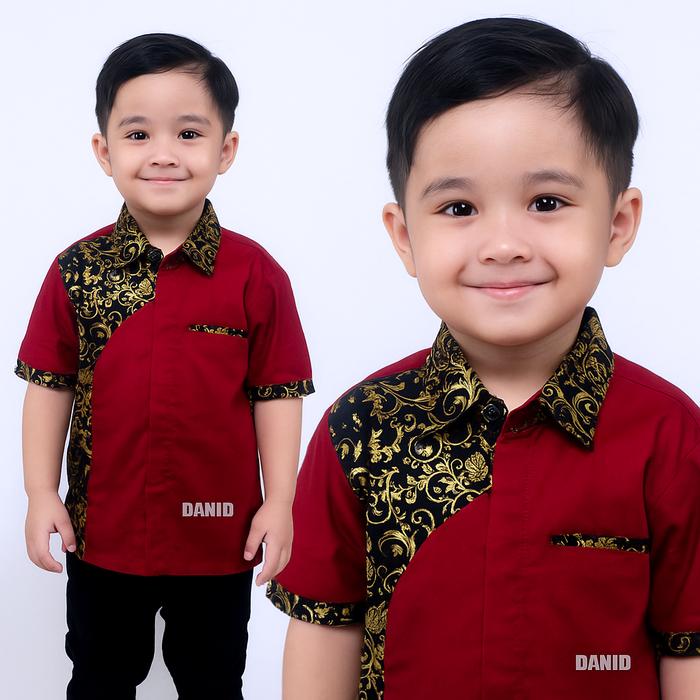 Kemeja Baju Anak Motif Clurit Madura Tiga Warna Usia 3-15 Tahun Baju Muslim