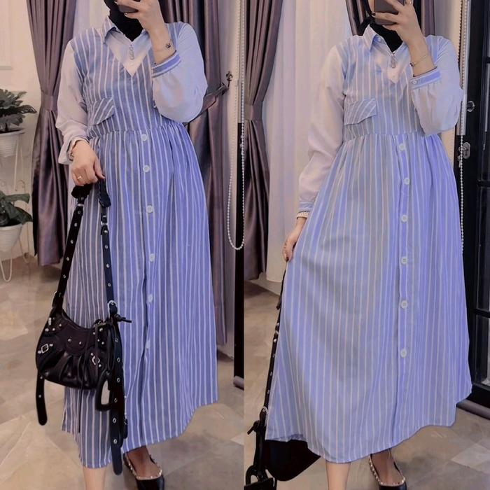Midi Dress Yiyi Katun Import