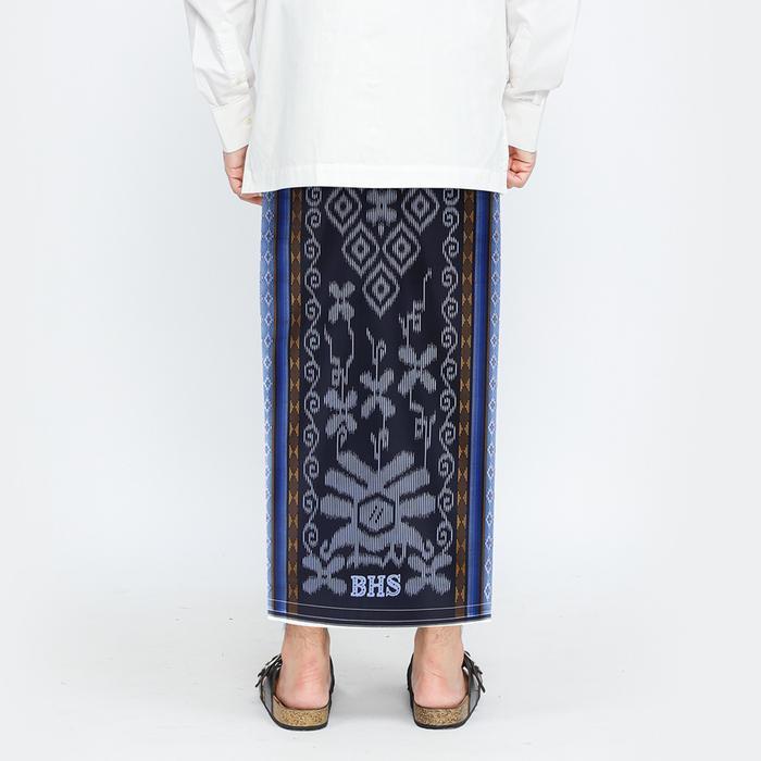 SALE Sarung BHS Excellent Gold Motif E52 SGA Hitam Biru 02