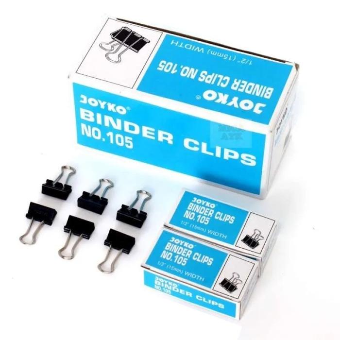 READY [GROSS] Binder Klip Penjepit Kertas / Paper Clips - Joyko No. 105 MURAH