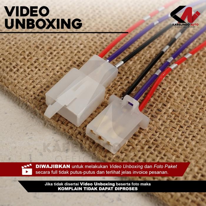 Ready Stok Soket Sambung 3 Pin Kecil / Mini Socket Kabel Konektor Mobil Motor (1Set) Store.Id