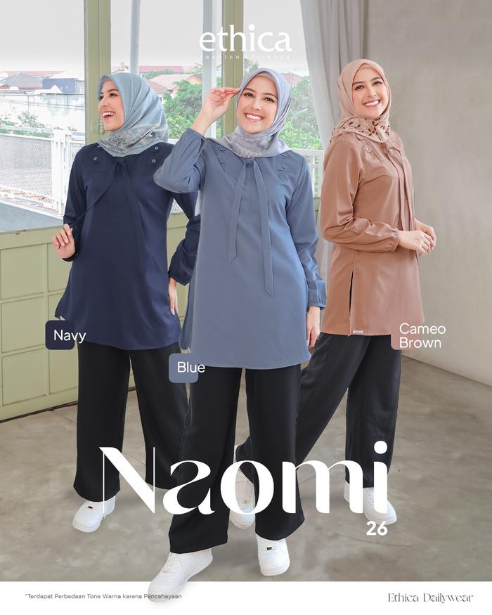 NAOMI 26 ATASAN TUNIK CANTIK BY ETHICA BAHAN VALDENA MODEL KEMEJA WANITA ELEGAN