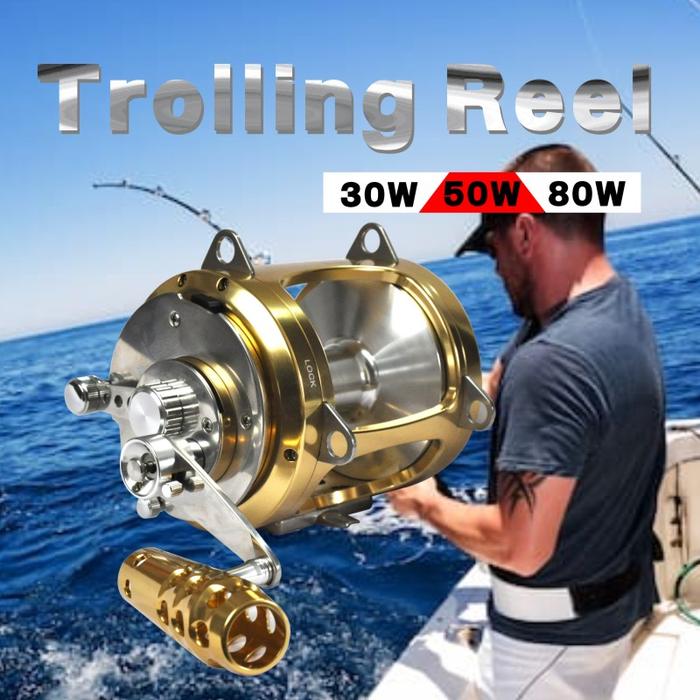 Jigging Reel Aluminum Body Trolling Reel Saltwater Trolling Fishing