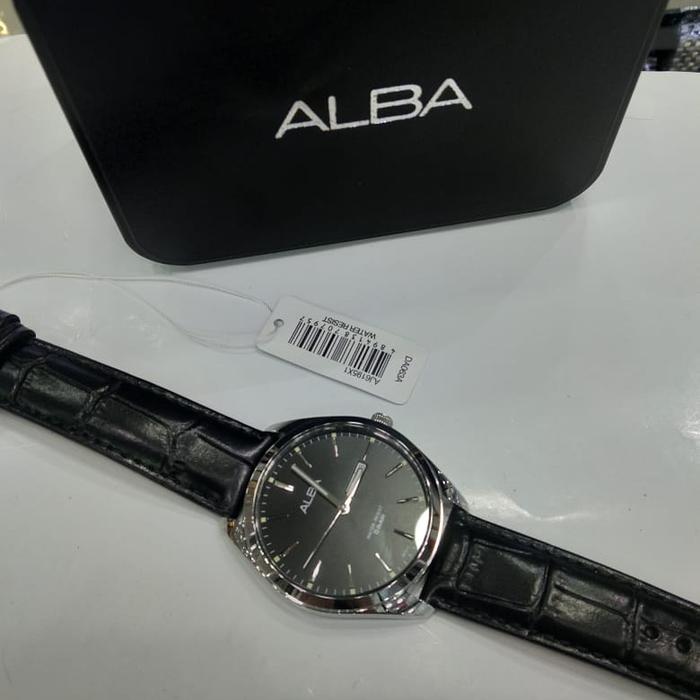 Alba AJ6195X1 - Jam Tangan Pria Tali Kulit Hitam Original