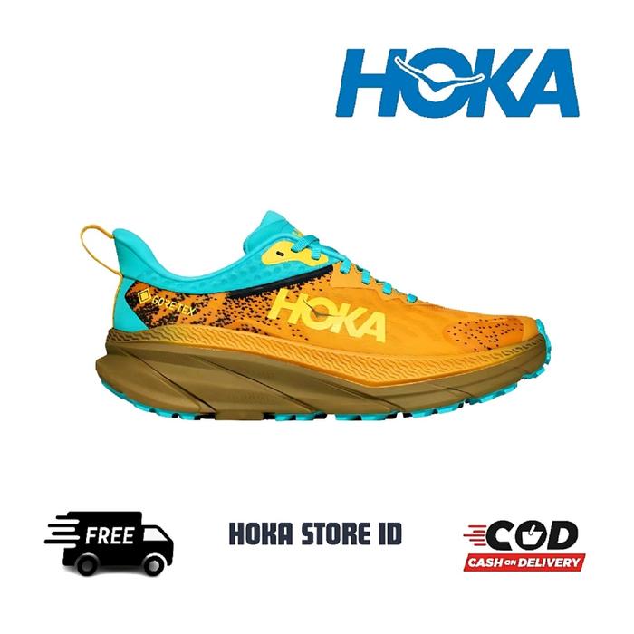 SEPATU HOKA ONE ONE CHALLENGER ART 7 GOLDEN YELLOW AVOCADO ORIGINAL MEN'S SHOES